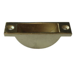 Jedo Zinc Easy Clean Bolt Socket 63x20mm Electro Brassed