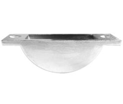 Jedo Zinc Easy Clean Bolt Socket 63x20mm Satin Chrome