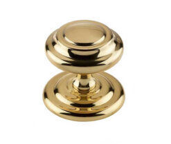 Jedo Sloane Centre Door Knobs 102mm Polished Brass