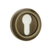 Jedo Parisian Euro Profile Escutcheon 53mm Antique Brass