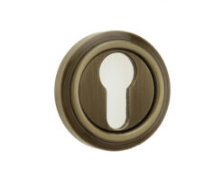 Jedo Parisian Euro Profile Escutcheon 53mm Antique Brass