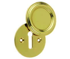 Jedo Parisian Covered Escutcheon 42mm Polished Brass