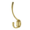 Jedo Solid Brass Hat & Coat Hook 142mm Polished Brass