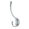 Jedo Solid Brass Hat & Coat Hook 142mm Satin Chrome