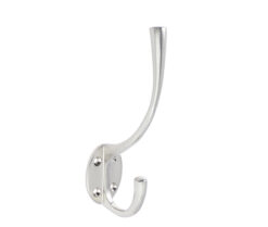 Jedo Solid Brass Hat & Coat Hook 142mm Satin Nickel