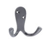 Jedo Double Robe Hooks 53mm Dark Bronze