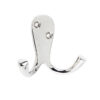 Jedo Double Robe Hooks 53mm Polished Nickel