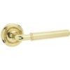 Elise Door Handle on Rose Polished Brass