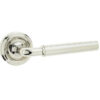 Elise Door Handle on Rose Polished Nickel