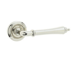 Camille Dooor Handle on Rose Polished Nickel