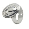 Jedo Lined Oval Covered Escutcheon 36x55mm Polished Nickel