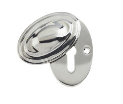 Jedo Lined Oval Covered Escutcheon 36x55mm Polished Nickel