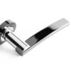 Modena Door Handle on Rose Polished Chrome/Polished Black Nickel
