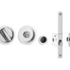Jedo Bathroom Lock C/W Circular Furniture To suit doors 40 to 45mm Polished Chrome