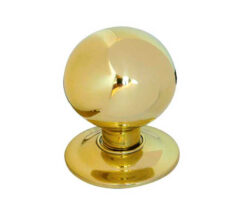 Jedo Bromley Centre Door Knobs 75mm Polished Brass