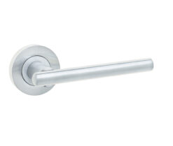 Rosetta Door Handle in Satin Chrome