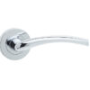 Opal Door Handle on Rose Polished Chrome