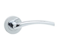 Opal Door Handle on Rose Polished Chrome