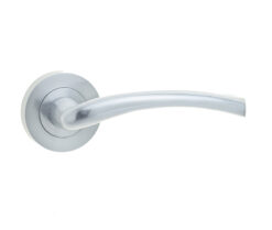 Opal Door Handle on Rose Satin Chrome