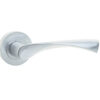 Comet Door Handle on Rose Satin Chrome