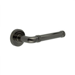 Midtown Black Nickel lever on rose