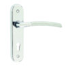 Lorenzo Kontrax Suite Door Handle on Lockplate Polished Chrome/Satin Chrome