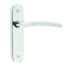 Lorenzo Kontrax Suite Door Handle on Latchplate Polished Chrome/Satin Chrome