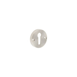 Contemporary Satin Nickel Escutcheons for Mortice Knobs