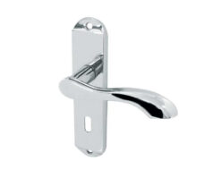 Broadway Suite Door Handle on Lockplate Polished Chrome