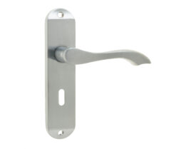 Broadway Suite Door Handle on Lockplate Satin Chrome