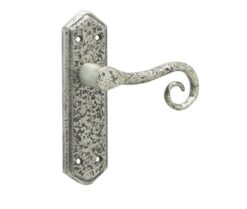 Royal Suite Door Handle on Latchplate Pewter