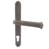 Antique Narrow Plate locksets 92mm Centres 240x28mm Pewter