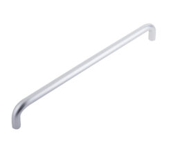 Aluminium 19mm D Shape Pull Handle Bolt Through Fixing F2 Finish 425x19mm Satin Anodised Aluminium