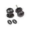 Octagonal Mortice Door Knob Black