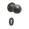 Round Mortice Door Knob Black