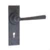 Valley Forge Door Handle on Lockplate Beeswax
