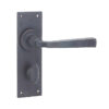 Valley Forge Door Handle on Bathroom Plate Beeswax