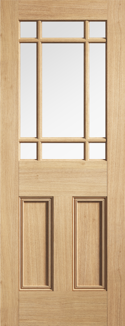 LPD Internal Un-Finished Oak Downham Clear Glazed 9L