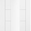 MODA White Primed Clear Glazed Ladder Panel Door