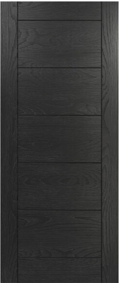 Deanta Internal Pre-Finished Brushed Black Oak Seville Fire Door