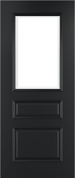 Deanta Internal Pre-Finished Black Windsor Clear Bevelled Glazed Door