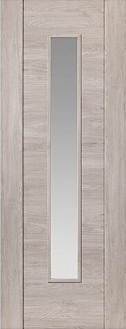 JB Kind Internal Light Grey Laminate Alabama Clear Glazed Door