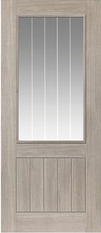 JB Kind Internal Pre-Finished Grey Laminate Colorado Clear Glazed Door