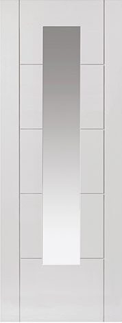 JB Kind White Primed Tigris Clear Glazed Door